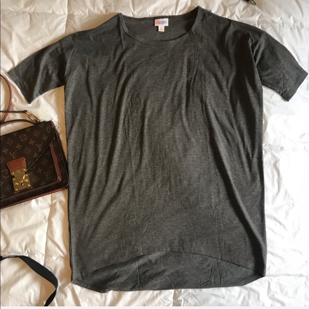 LuLaRoe Irma high low tunic too short sleeves
